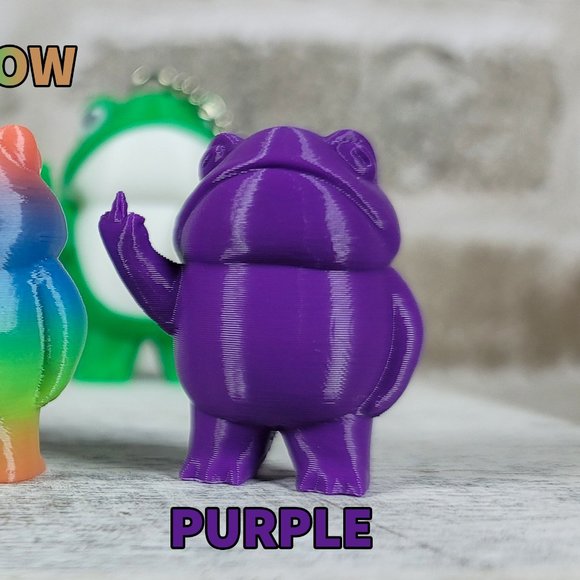 Middle Finger Frog Keychain | Gag Gift | Unique Gift | 3D Printed - Picture 9 of 12